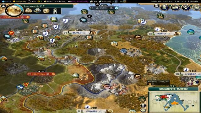 Civ 5: Brave New World Gameplay Español Portugal #15 смотреть онлайн