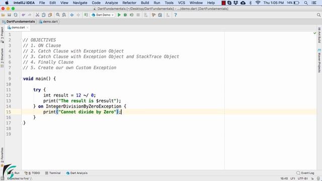 Dart Exception Handling | How to handle Exceptions in Dart. Dart Tutorial for Flutter #7.1 смотреть онлайн