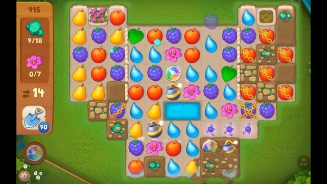 Gardenscapes - New Acres - level 915 смотреть онлайн