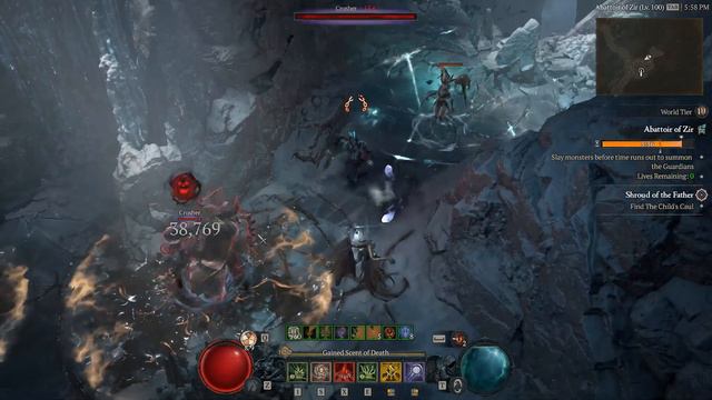 Necro AOZ T9 Clear | Diablo 4 Season 2 Necromancer Build Abattoir Of Zir Tier 9 #skulm