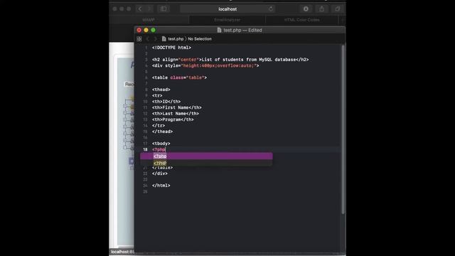 PHP: Display data from MySQL inside HTML table смотреть онлайн