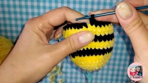 Полоски без ступенек по кругу крючком | Полезность при вязании полосатых игрушек