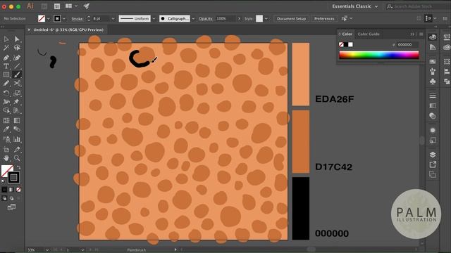 How to make Cheetah Print Illustration on Adobe illustrator - Tutorial смотреть онлайн