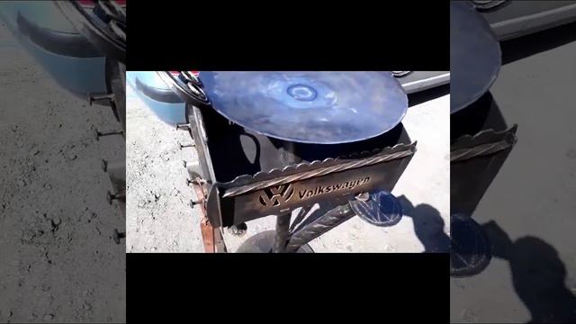 Переделка магазинного мангала, в садж-мангал(два в одном)!!! смотреть онлайн