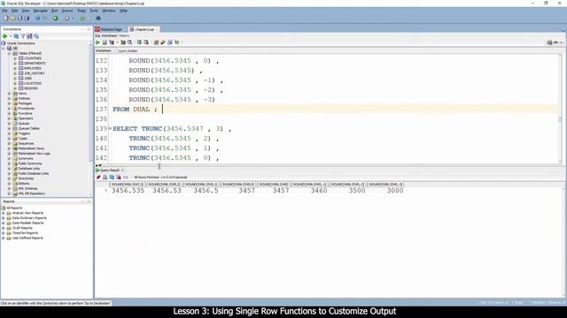LESSON 3 Using Single Row Functions to Customize Output смотреть онлайн