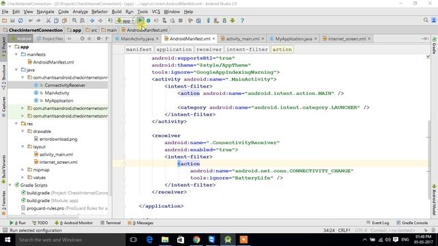 Check Internet Connection using Broadcast Receiver in Android смотреть онлайн