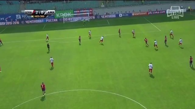 Zoran Tosic's goal. CSKA vs Amkar | RPL 2015/16 смотреть онлайн