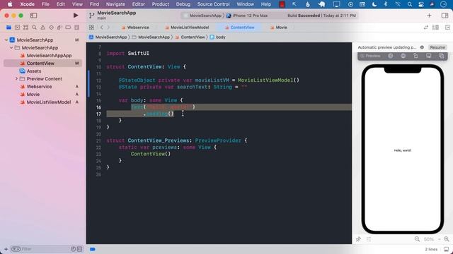 Live Searching an API Using SwiftUI Searchable смотреть онлайн