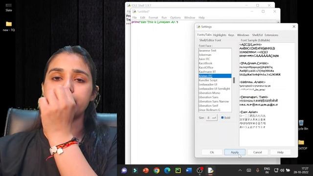 How to Increase Text Size, Change Background Color in PYTHON IDLE ? Lovejeet Arora | Class 11CS смотреть онлайн