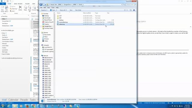 Outlook 2013 - How to create and open a .pst (backup) file смотреть онлайн