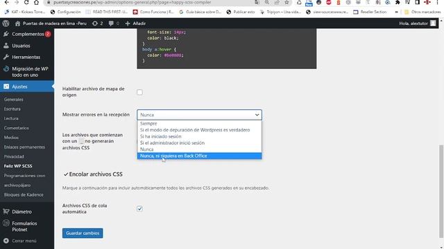 Wordpress Compilando Sass desde mi cPanel usando Plugin Happy WP SCSS Compiler смотреть онлайн