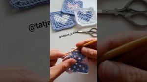 Бабушкин квадрат с сердцем. Вязание крючком. Crochet. Heart Granny Square.