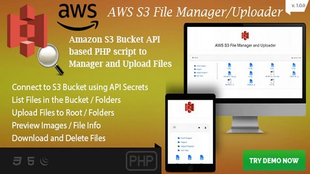 AWS S3 File Manager and Uploader - S3 Bucket API based PHP Script | Codecanyon Scripts and Snippets смотреть онлайн