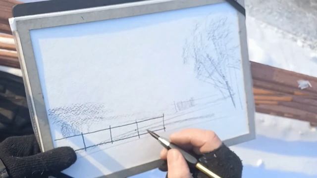 ПРОгулки художника по Иркутску 14.01.2023 (1) Городская зарисовка #Пленэр #Карандаш #UrbanSketch