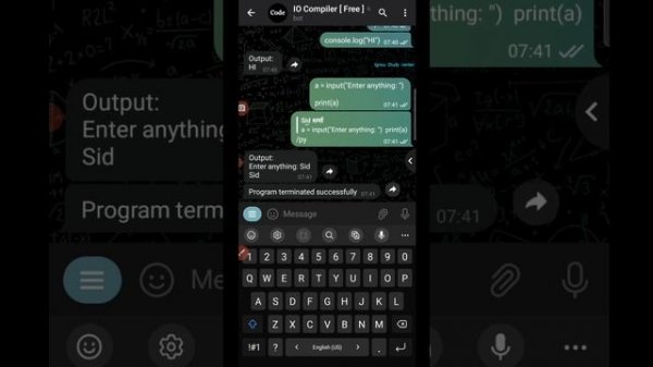 Best Telegram Compiler bot || Run python c c++ java node js codes in mobile @CodeCompiler_bot