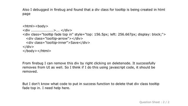 HTML : How to delete or remove the tooltip from javascript? смотреть онлайн