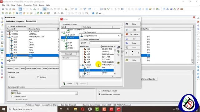 How to Create and Assign Resource Roles | Primavera P6 | 19.12 | Advanced Tutorial смотреть онлайн