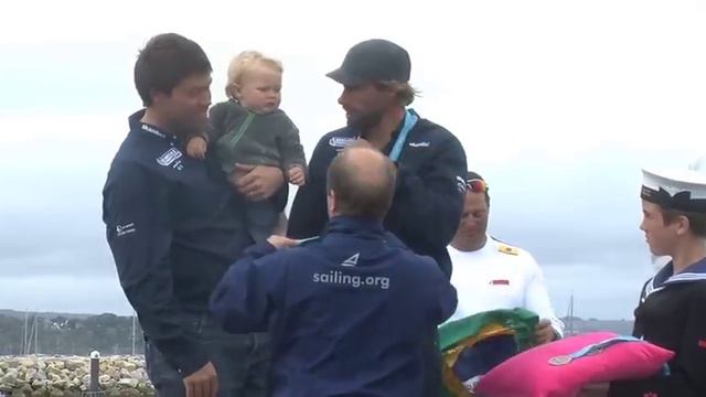 Iain Percy and Andrew Simpson reflect on winning a silver medal at the Olympic sailing test event смотреть онлайн