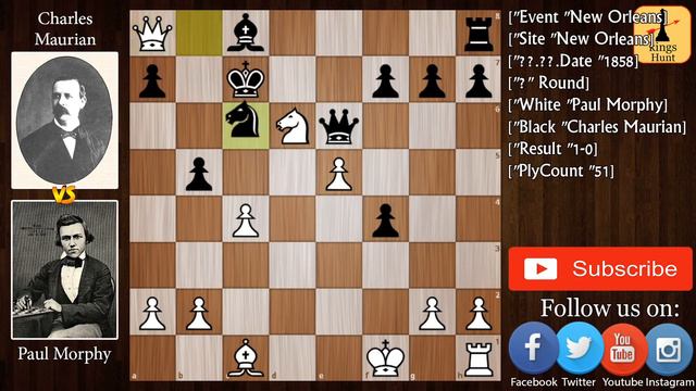 Paul Morphy vs Charles Maurian (1858) | Amazing Checkmate without a rook смотреть онлайн