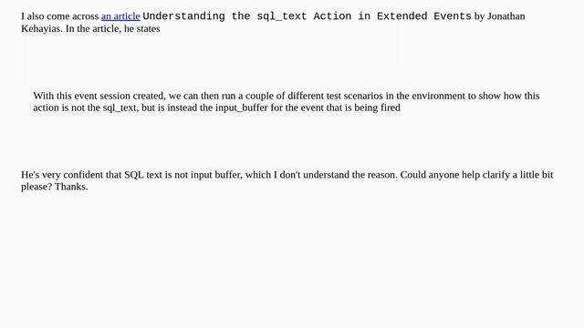 Dba: What does input buffer mean in SQL Server? смотреть онлайн