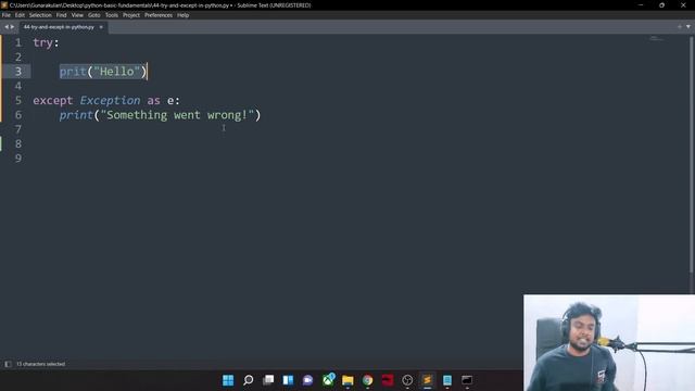 49.Try and Except in Python смотреть онлайн