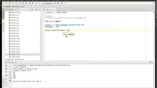 Python 17 Working with Structs смотреть онлайн