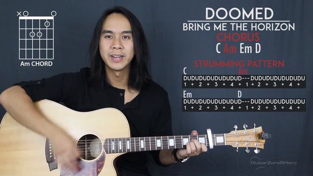 Doomed Bring Me The Horizon Guitar Tutorial Lesson Acoustic - Easy смотреть онлайн
