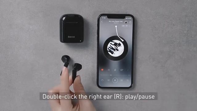 Baseus TWS Bluetooth наушники W09 интеллектуальные сенсорные смотреть онлайн