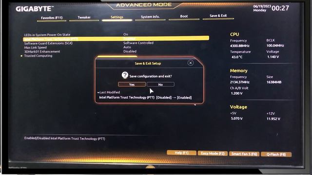How To Enable TPM / PTT On Gigabyte Motherboard | Enable TPM / PTT |