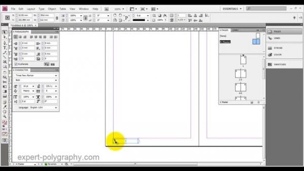 Нумерация страниц в InDesign