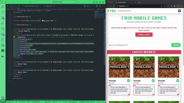 FairMobileGames (Part 6) | App reporting page and Laravel Migrations смотреть онлайн