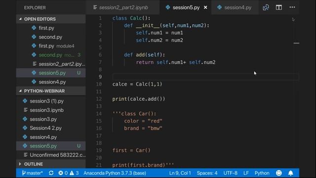 Class - 5 Python Programming | Python Object-Oriented Programming Tutorial - Python Class | Edureka смотреть онлайн