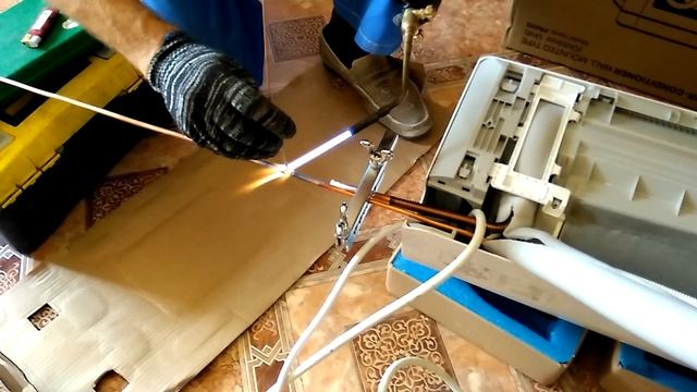 Пайка медных труб для кондиционеров смотреть онлайн
