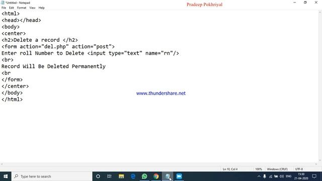 Delete Record from MySQL with PHP смотреть онлайн