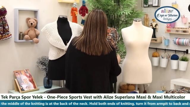 Tek Parça Spor Yelek - One-Piece Sports Vest With Alize Superlana Maxi