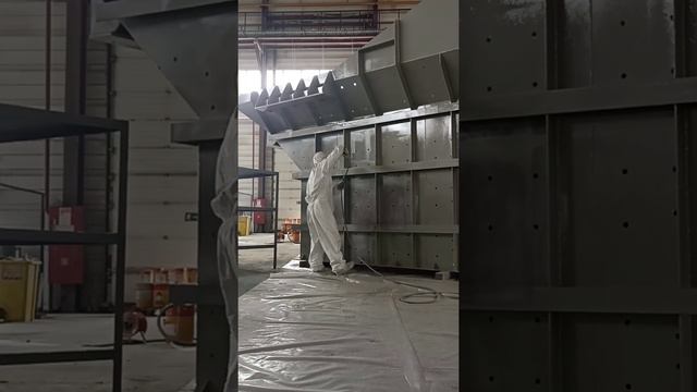 безвоздушное нанесение эпоксидной краски Penguard (Graco XTR7 смотреть онлайн
