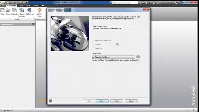 IMPORT AUTOCAD FILES INTO AUTODESK INVENTOR смотреть онлайн