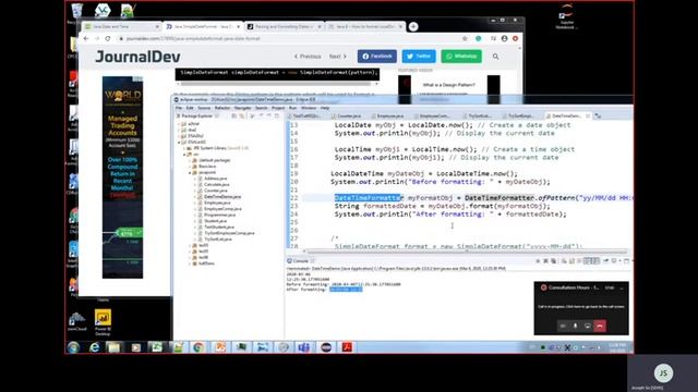 Java DateTime смотреть онлайн