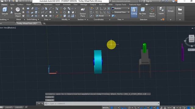 Autocad 2018 - Tutorial 13: Assembling parts, 2D and 3D Snaps смотреть онлайн