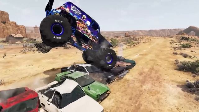 Monster Truck Madness LIVE | Long Jumps And Crashes | BeamNG Drive - Griff's Garage