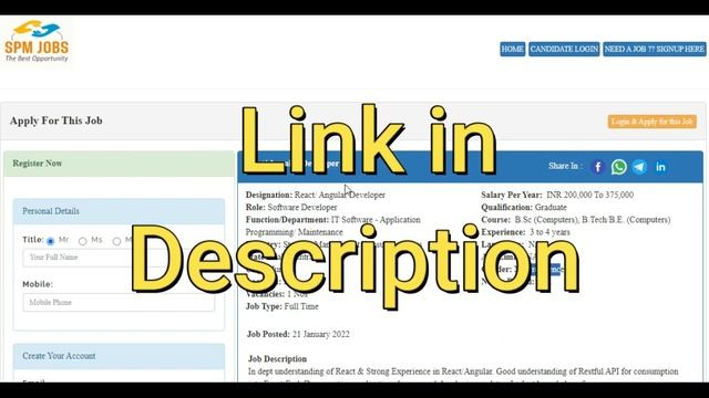 SPM JOBS -React/ Angular Developer смотреть онлайн