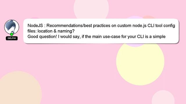 NodeJS : Recommendations/best practices on custom node.js CLI tool config files: location & naming? смотреть онлайн