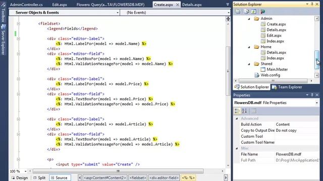 ASP.NET MVC: 9 - реализация редактирования сущности смотреть онлайн
