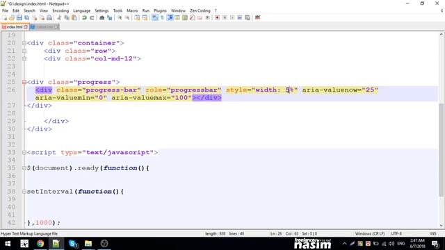 Bootstrap Bangla Tutorial | progressbar 1 | Part 11 | Freelancer Nasim смотреть онлайн