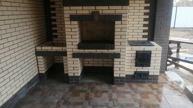 Тисуль, печной комплекс барбекю казан, мангал, мойка. смотреть онлайн