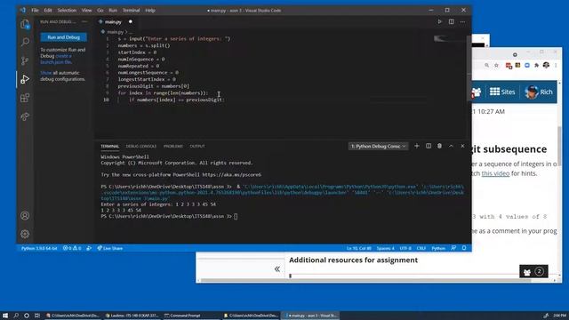 ITS148 Spring 2021 Assignment 3 Longest Same Number Sequence смотреть онлайн