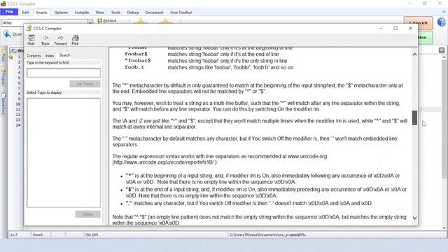 CCS C Compiler IDE Menu: Search смотреть онлайн