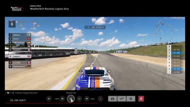 Gran Turismo™SPORT FIA Manufacturer series Rnd 8 Laguna Seca смотреть онлайн