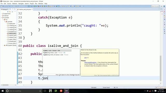 isalive and join methods in java смотреть онлайн