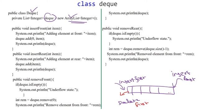 47 Deque (Doubly Ended Queue) - Insert Delete Operations - Part 2 смотреть онлайн